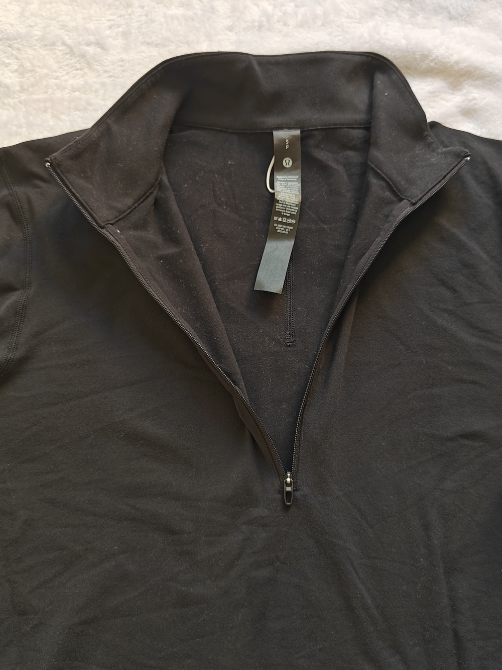 lululemon Men’s Black 1/4 Zip Mock Neck Long Sleeve Stretch Pullover S